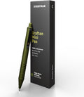 Everyman Super Matte Mini Click Pen OD Green - Compact Refillable EDC
