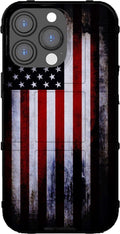 iPhone 16 Pro Max Rugged Shield Case - Tattered Reversed Flag