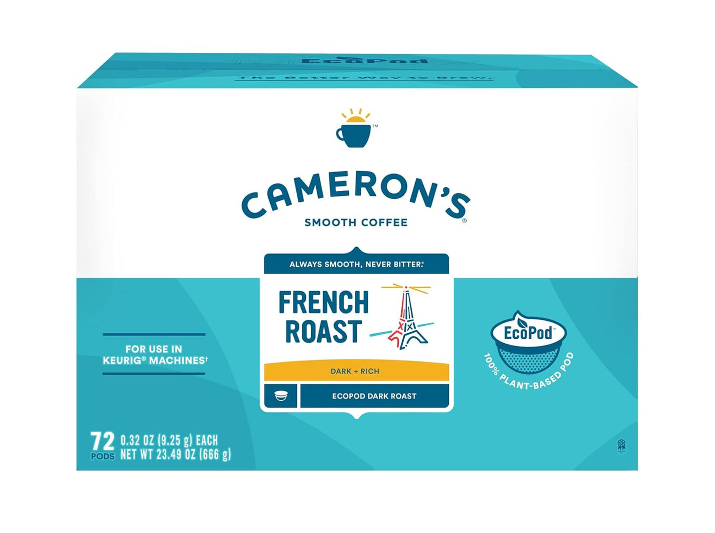 Cameron's Coffee Single Serve Pods, French Roast, 72 Count Pack