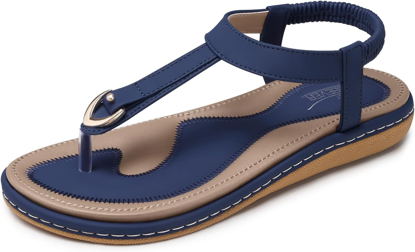SHIBEVER Womens Sandals Summer Flat: Comfortable T-Strap Flip Flops