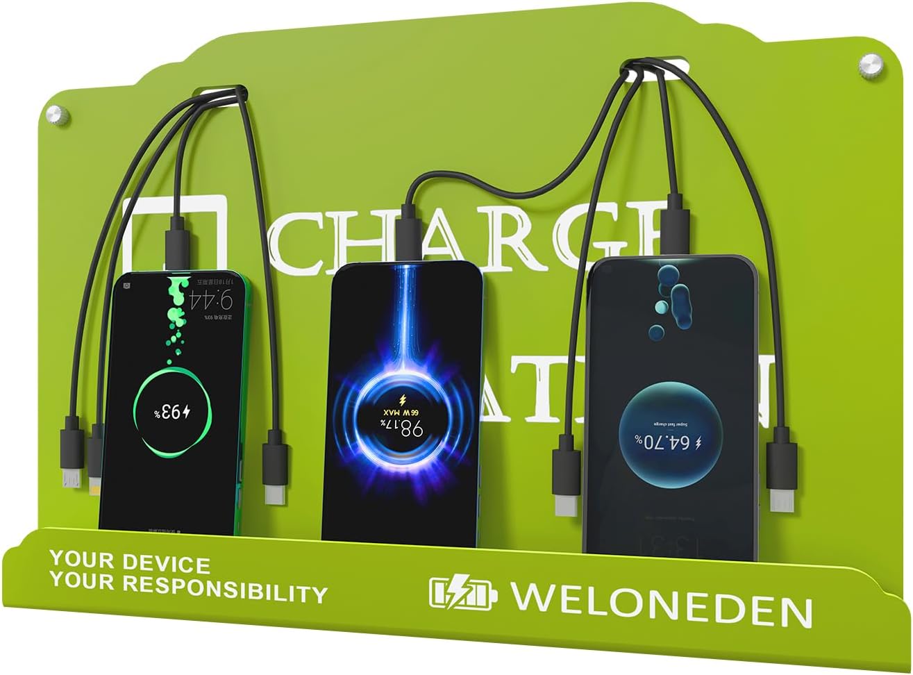 Wall Mounted Cell Phone Charging Station for Fast Charging