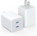 Fast Dual Port 40W USB C Charger Block by LCGENS