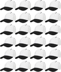 Unisex 24/144 Pack Baseball Caps - Bulk Plain Blank Hats