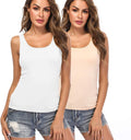 Camisoles for Women with Built in Bra S-3XL - Stretchy Padded Tank