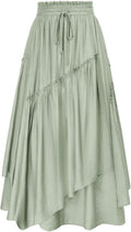 Scarlet Darkness Long Skirt Renaissance Pirate Maxi with Pockets