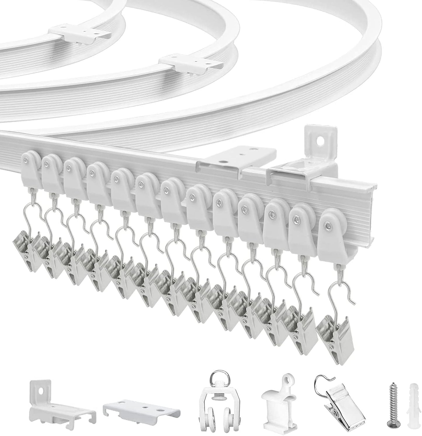 Flexible Ceiling Curtain Track - 10ft Bendable