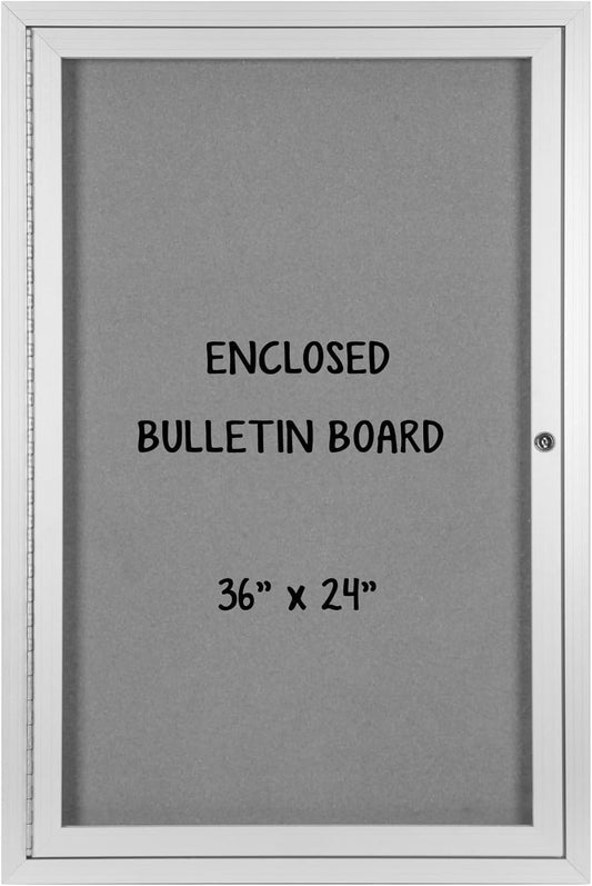 INNOVART Enclosed Bulletin Board 36 x 24 for Secure Display