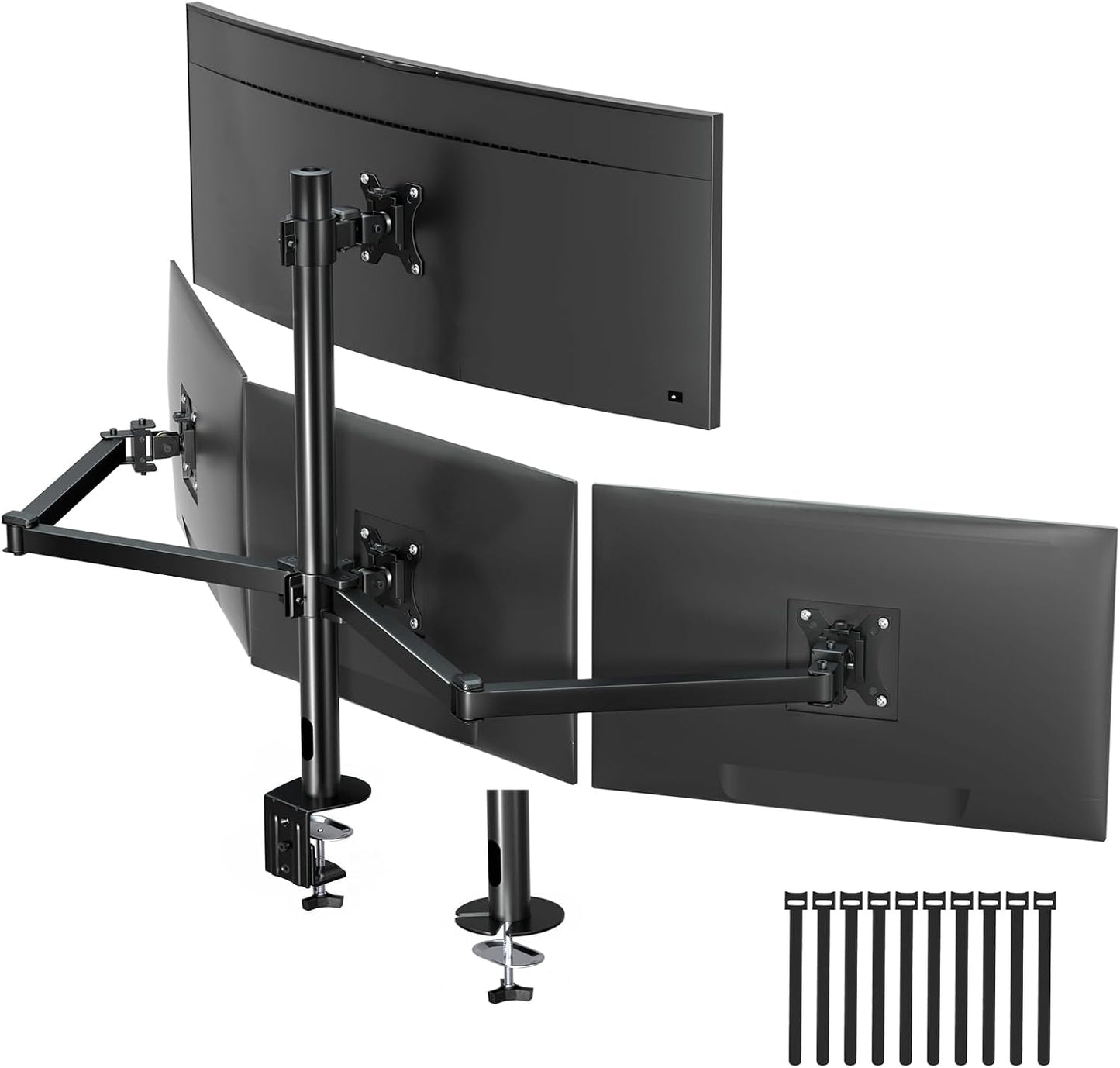 Quad Monitor Mount for 17-32 Inches - Heavy Duty 4 Monitor Arm