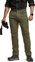 CQR Men's Active Flex Tactical Pants - Stretch Waterproof Outdoor