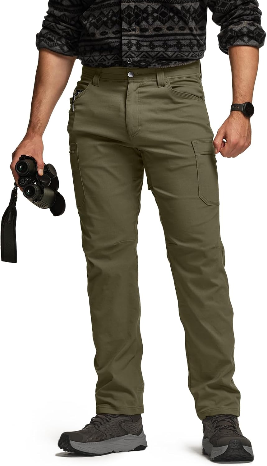 CQR Men's Active Flex Tactical Pants for All-Season Adventures