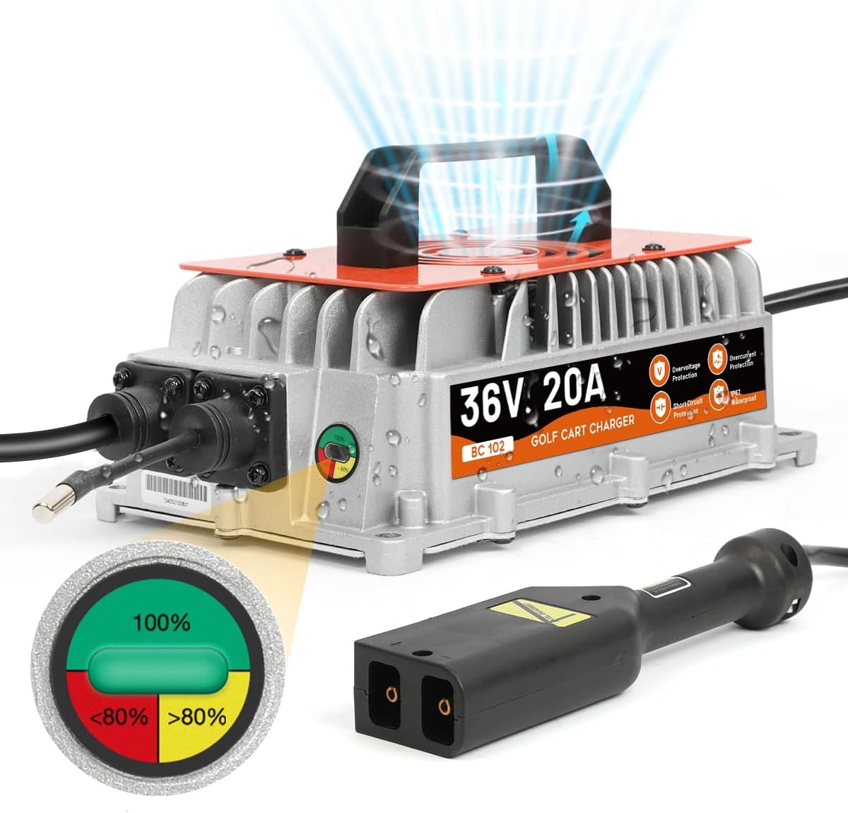 DUOYI EZGO 36V Golf Cart Charger | Fast Charging | Waterproof