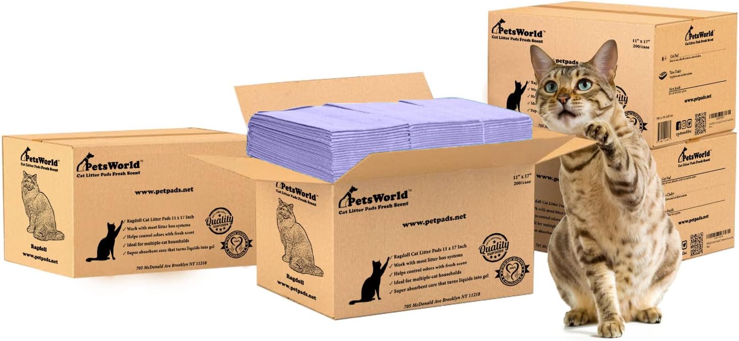 PETSWORLD Fresh Scented Cat Pads for Tidy Cats Breeze System