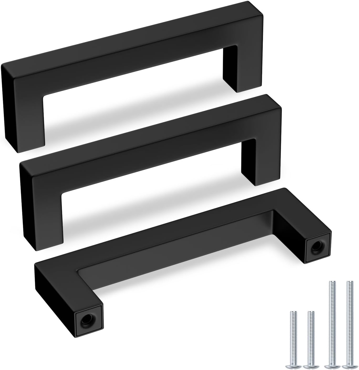 Stylish Black Square Bar Cabinet Pulls for Modern Homes