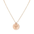 Jewelry Rose Gold Aries Necklace - Handcrafted Zodiac Charm