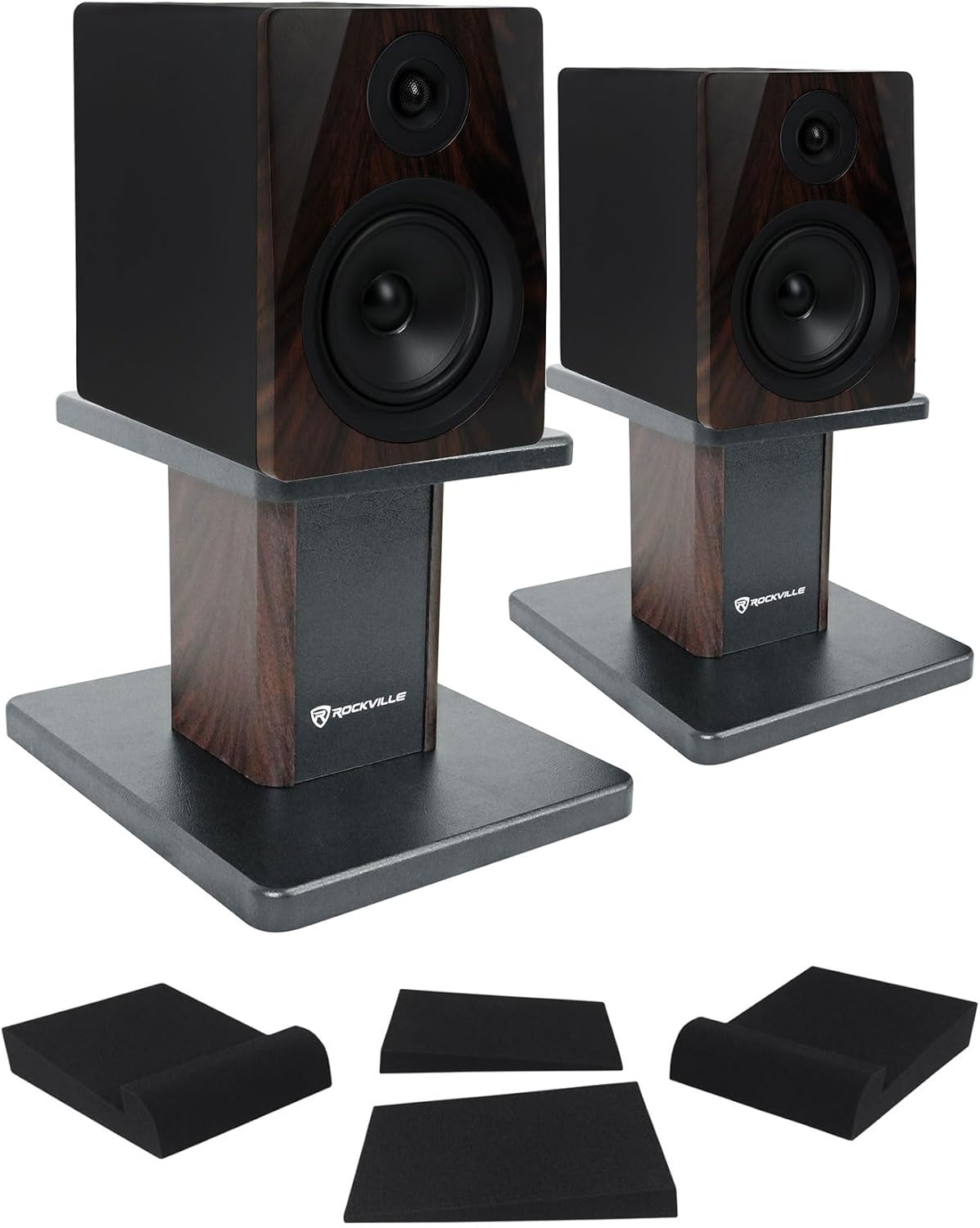Enhanced Studio Sound Bundle: Rockville APM5D + Stands & Pads