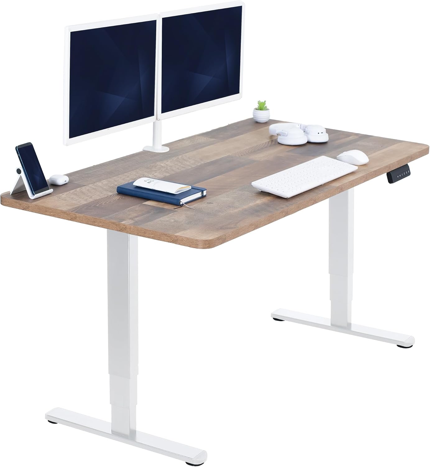 VIVO Electric Dual Motor Sit Stand Desk with Memory Height Adjustment