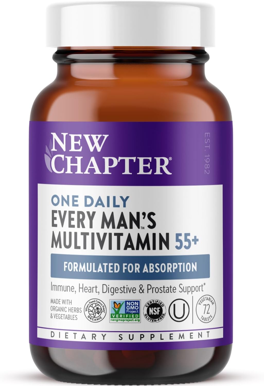 New Chapter Men's Multivitamin 50 Plus for Optimal Health