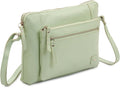 Women Small Soft Pebbled Real Leather Crossbody - Roomy Organizer