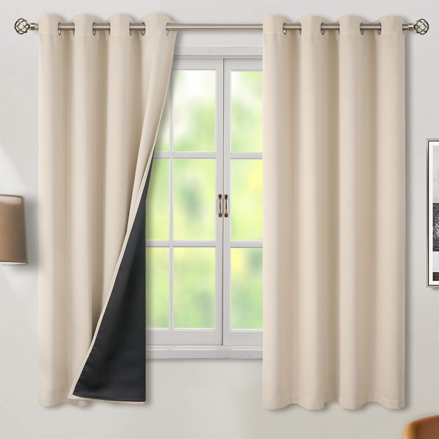 BGment Thermal Insulated Blackout Curtains for Total Darkness