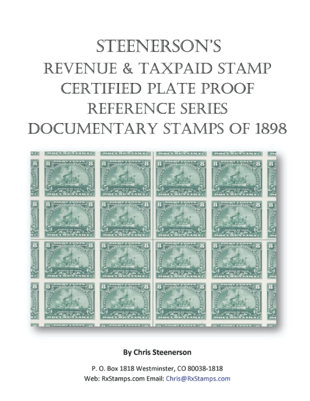 Steenerson's Revenue Taxpaid Stamp Certified Plate Proof Reference