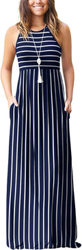 Sleeveless Maxi Dress with Pockets - Flattering Casual Summer Maxi