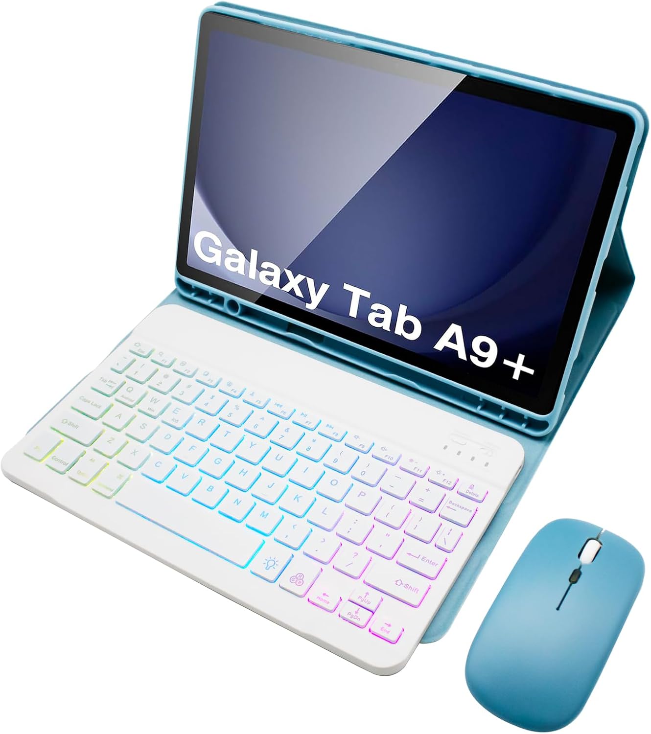 Keyboard Case for Samsung Galaxy Tab A9 Plus with Backlight