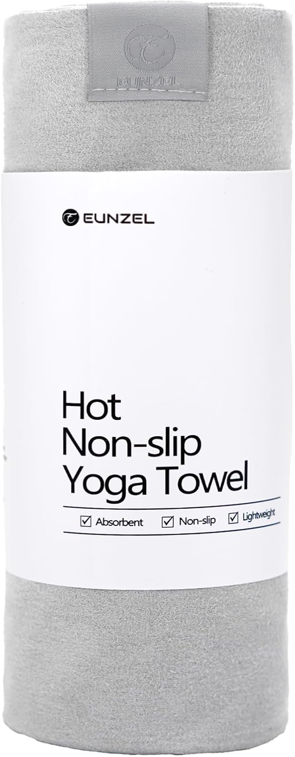 Eunzel Hot Yoga Towel - Super Absorbent Non-Slip Towel 72in x 26.5