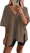 Ekouaer Womens Pajamas 2 Piece Lounge Set - Comfortable Reversible Top