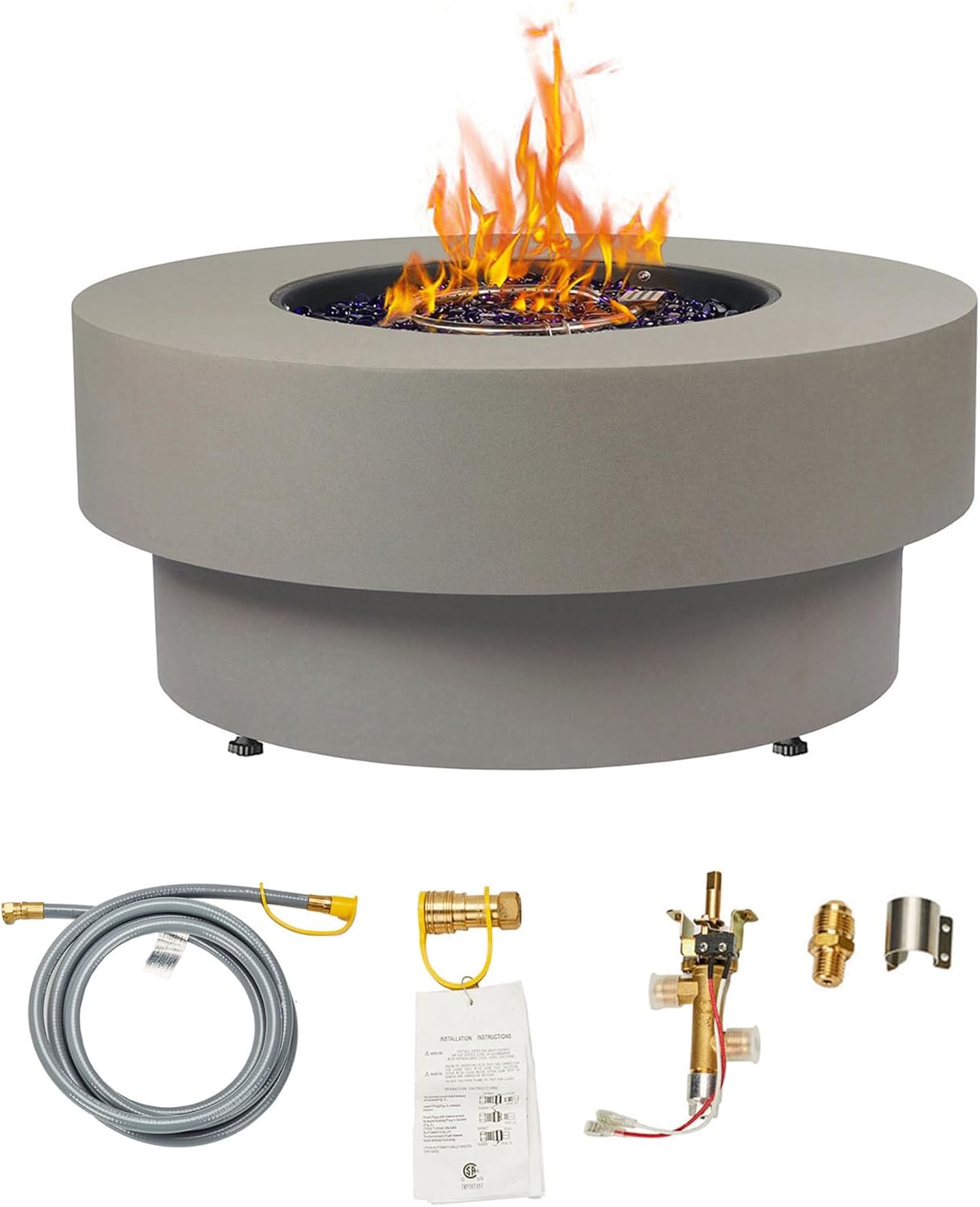 32.5-inch Outdoor Gas Fire Pit Table for Cozy Gatherings