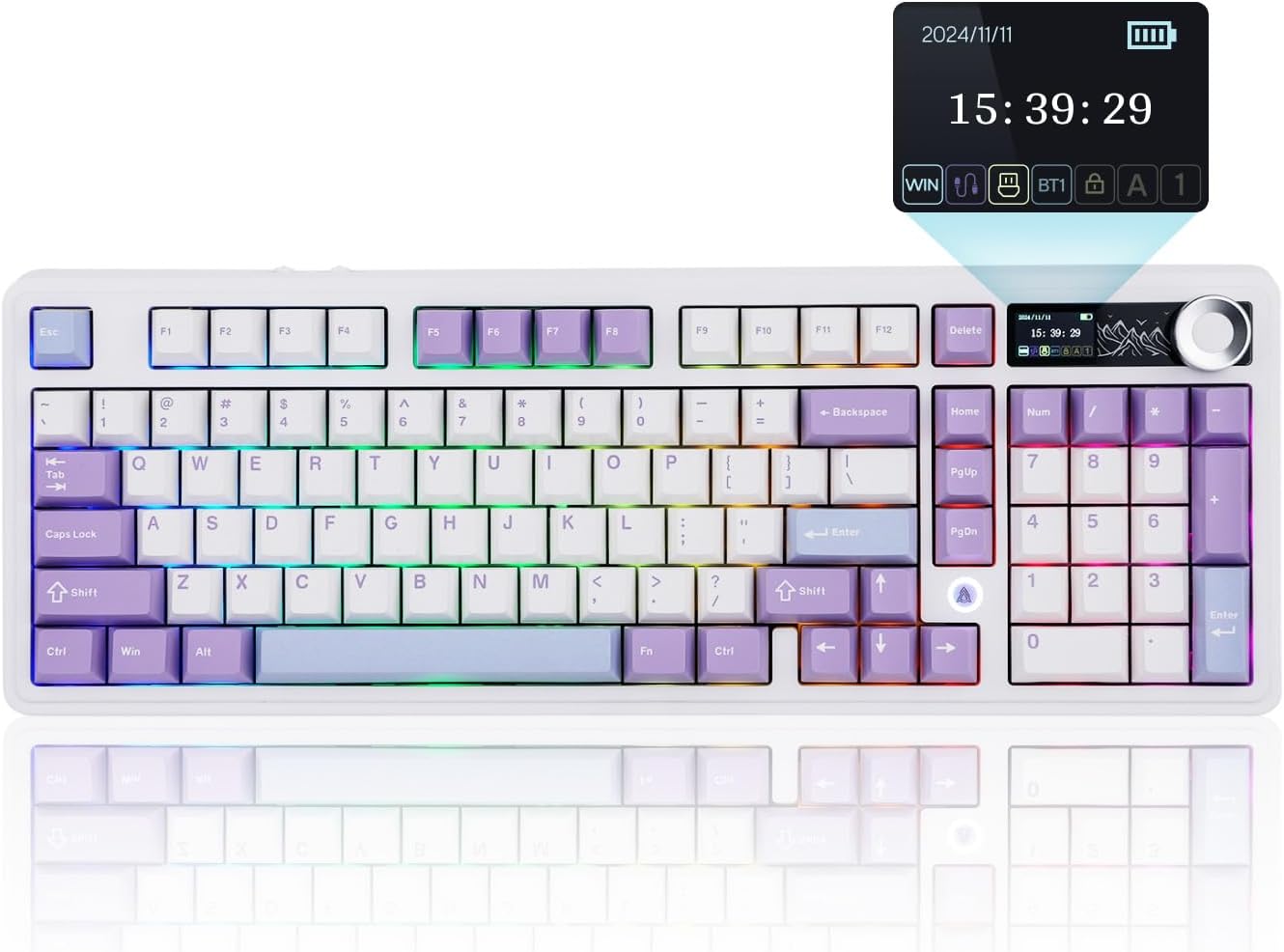 AJAZZ AK980 Wireless Gaming Keyboard with TFT Screen and RGB