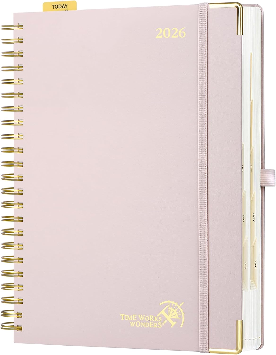 POPRUN 2026 Daily Planner A4 Large Size with Spiral Cover