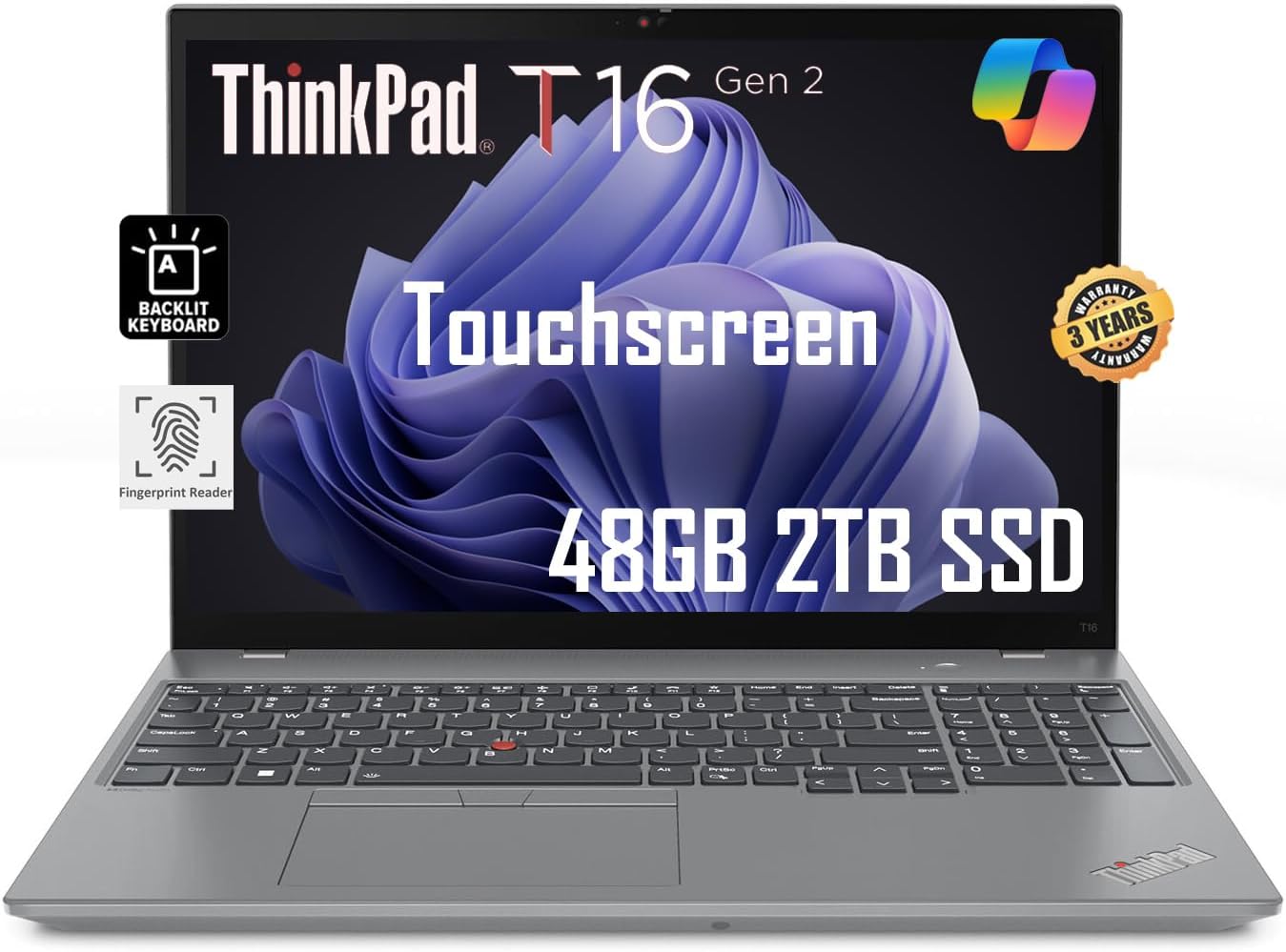 Lenovo ThinkPad T16 Gen 2 Business Laptop with Touchscreen