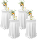 Spandex Round Cocktail Tablecloths 4-Pack - Stretch Skirt Covers