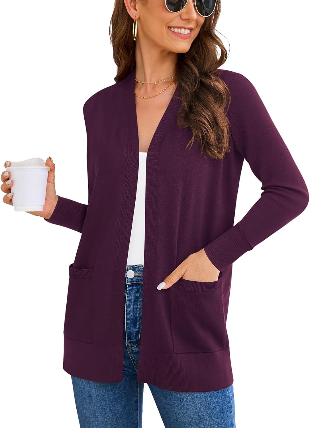 Women's Long Sleeve Cardigan Sweaters for Casual Fashion