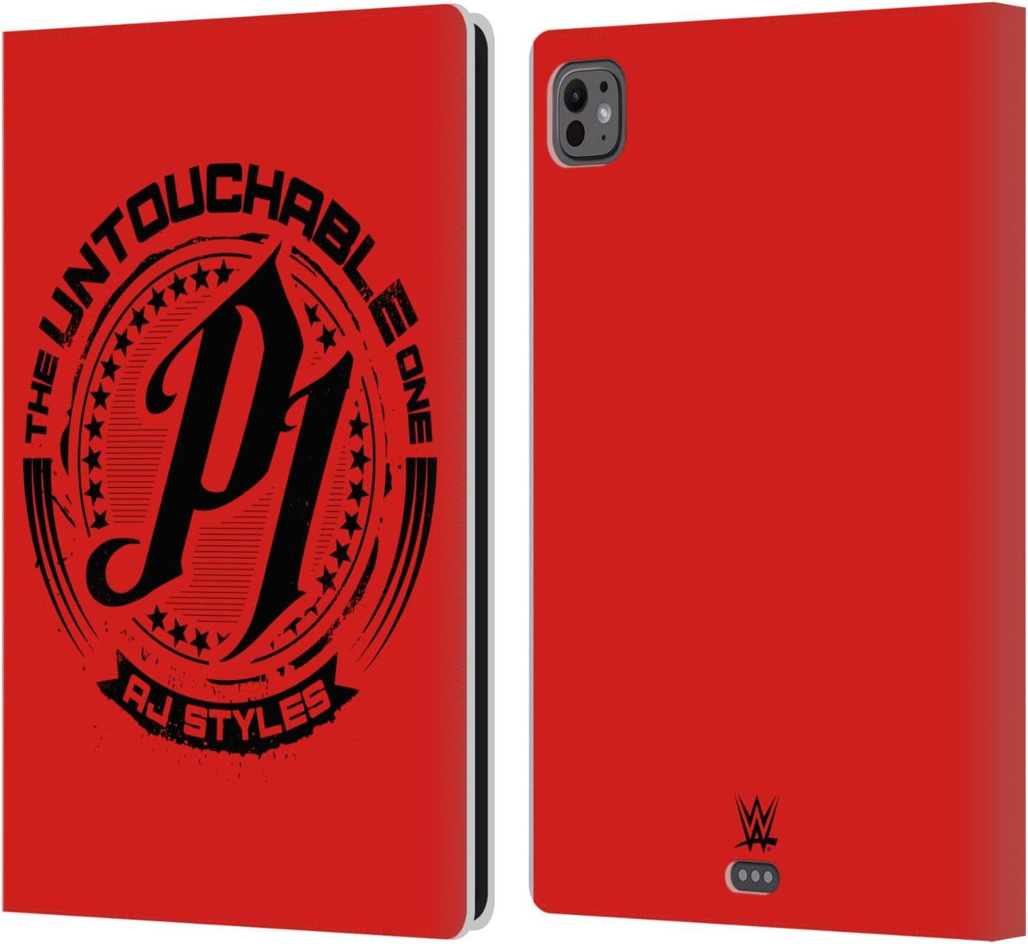 WWE AJ Styles Untouchable Red Leather Wallet Case for iPad Pro