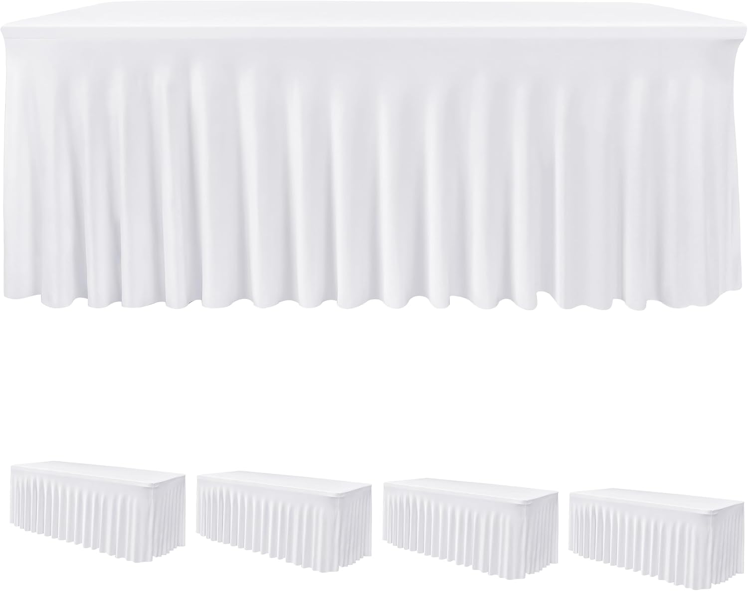 4ft Spandex Tablecloth Set for Elegant Events and Parties