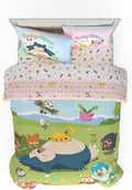 Pokemon Full Bedding Set Kids 5 Piece Reversible Comforter - Soft