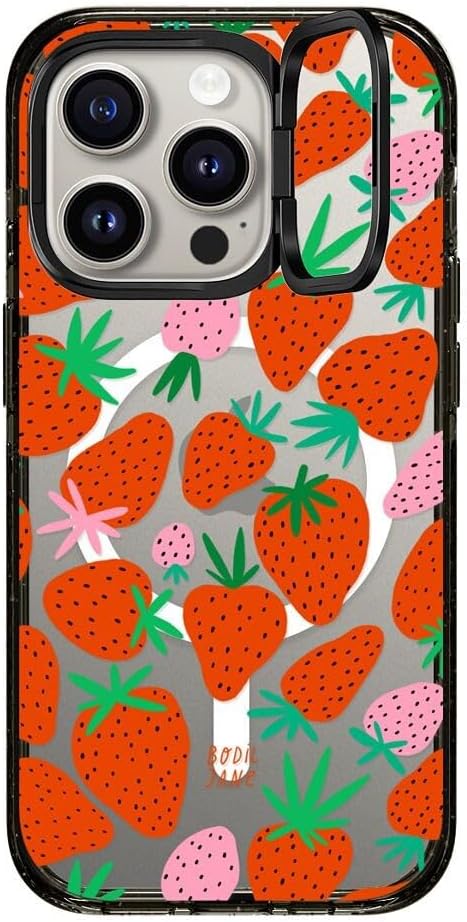 CASETiFY Impact Ring Stand Case for iPhone 15 Pro - Strawberries