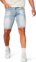 Men's Stretch Skinny Denim Shorts for Men - Stretchy Slim Fit