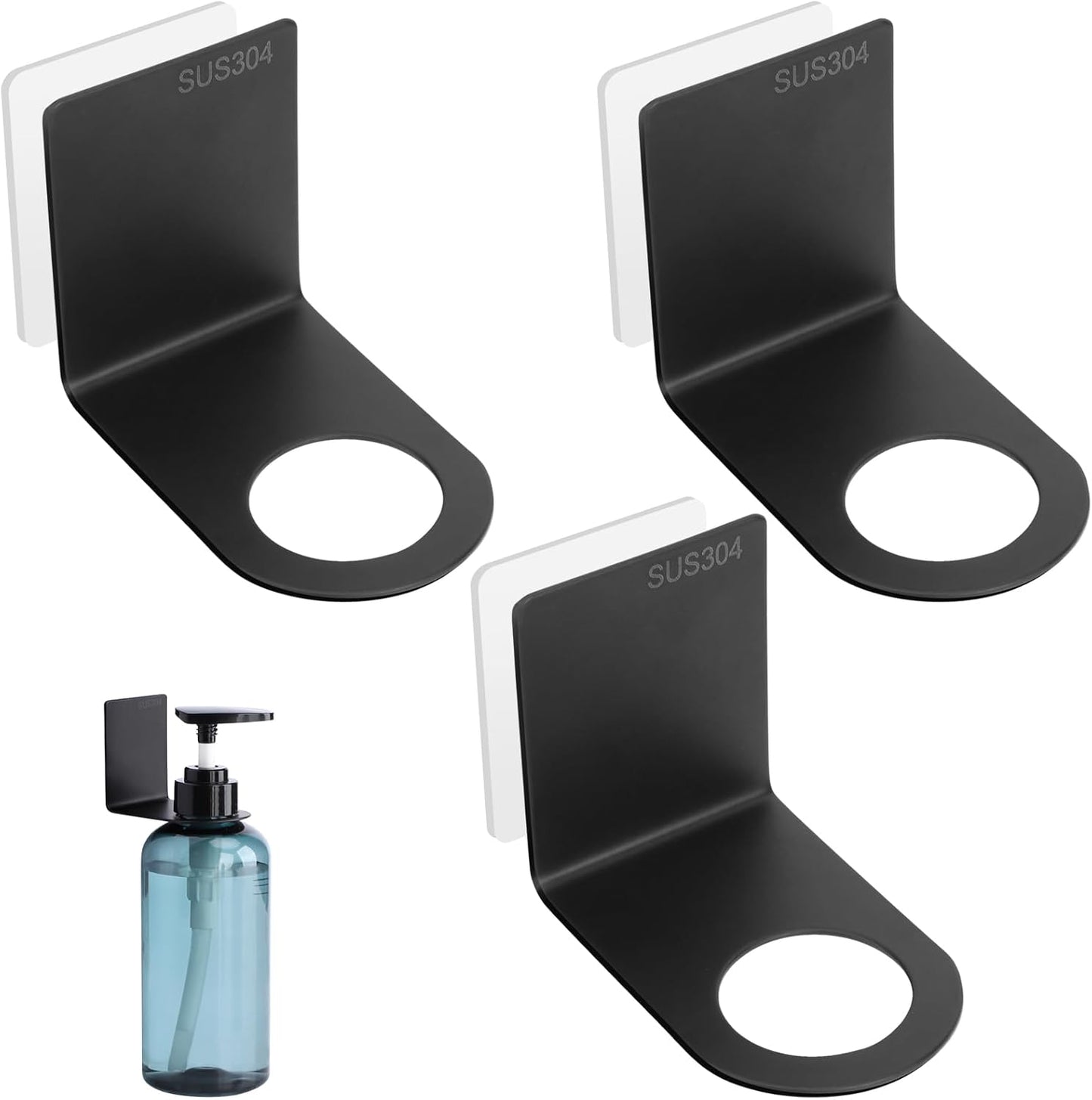 Rustproof Stainless Shower Bottle Holder Trio by Segbeauty