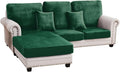 Couch Cover 3-Piece Elastic Velvet Sofa Cushion Covers for L-Shaped