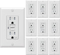 GFCI Outlet 10 Pack - Self-Test, Tamper-Resistant, Weather-Resistant