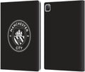 Head Case Designs Manchester City Black White Mono Badge Leather iPad