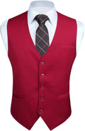 Mens Slim Fit Cotton Blend Suit Vest for Business & Weddings
