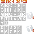 20 in Letter Stencils and Numbers 36 Pcs Alphabet Stencils - Reusable