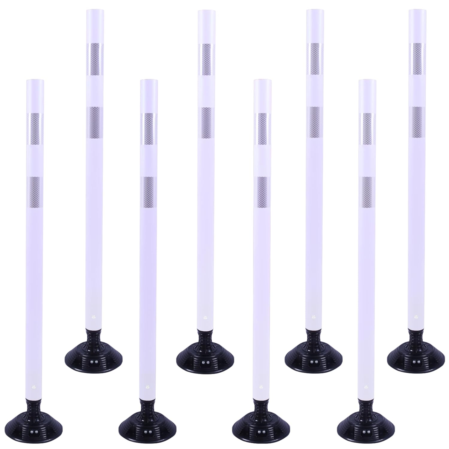 OrangeStar 8 Pack Delineator Posts for Road Safety and Parking