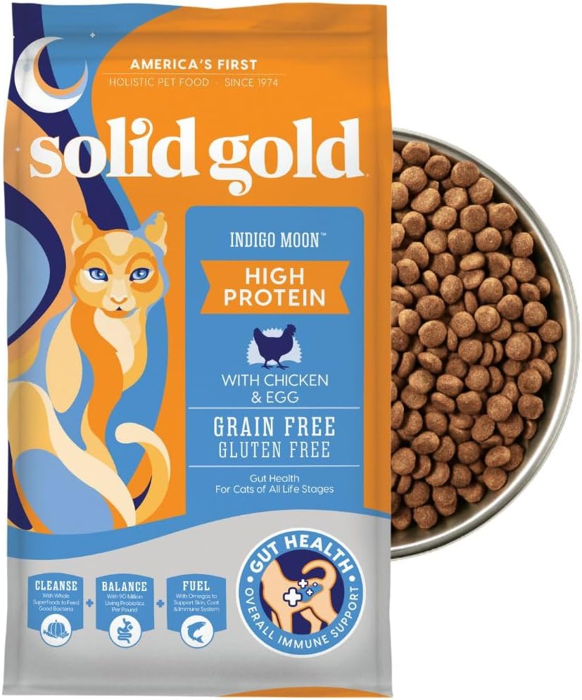 Solid Gold High Protein Dry Cat Food for Gut Health & Digestion