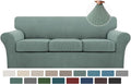 Turquoize 4 Piece Sofa Covers for 3 Cushion Couch - Dark Cyan