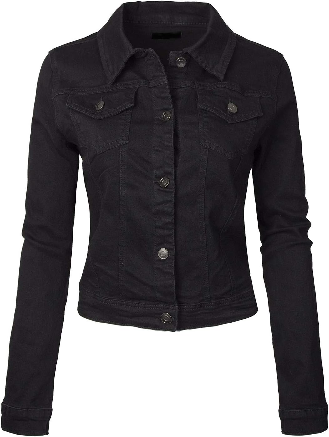 Classic Vintage Washed Long Sleeve Denim Jean Jacket for Women