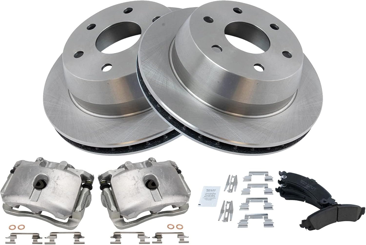 TRQ Rear Brake Pad & Rotor Kit for Cadillac Escalade & More